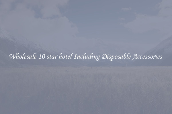 Wholesale 10 star hotel Including Disposable Accessories 