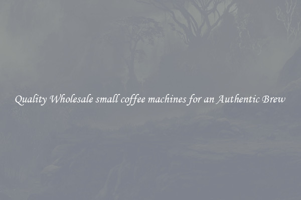 Quality Wholesale small coffee machines for an Authentic Brew 