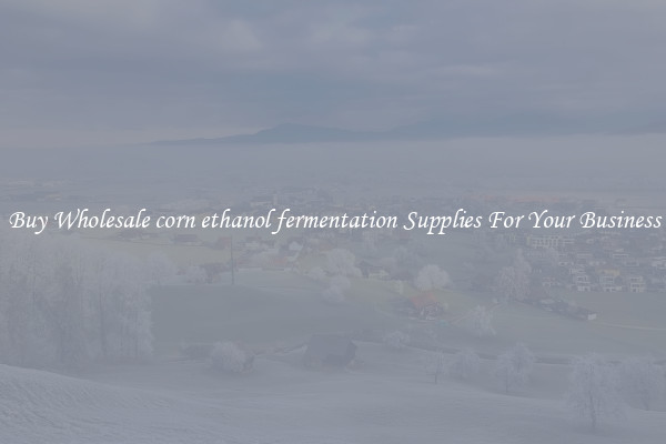 Buy Wholesale corn ethanol fermentation Supplies For Your Business
