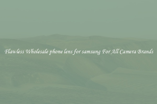 Flawless Wholesale phone lens for samsung For All Camera Brands