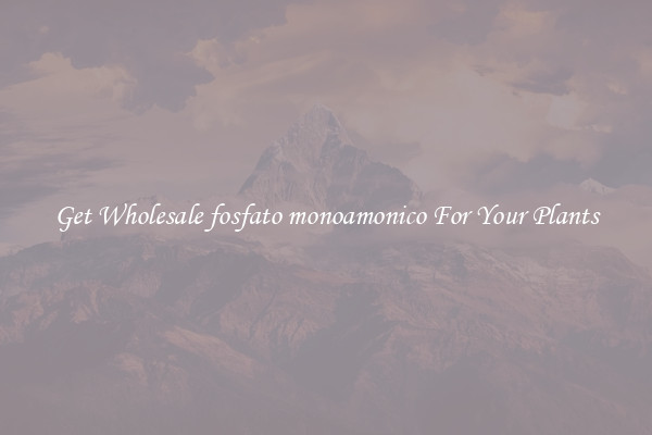 Get Wholesale fosfato monoamonico For Your Plants