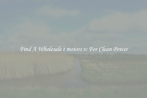 Find A Wholesale t motors rc For Clean Power