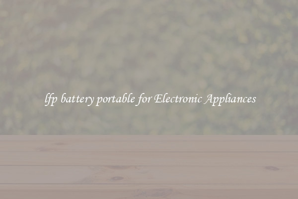 lfp battery portable for Electronic Appliances
