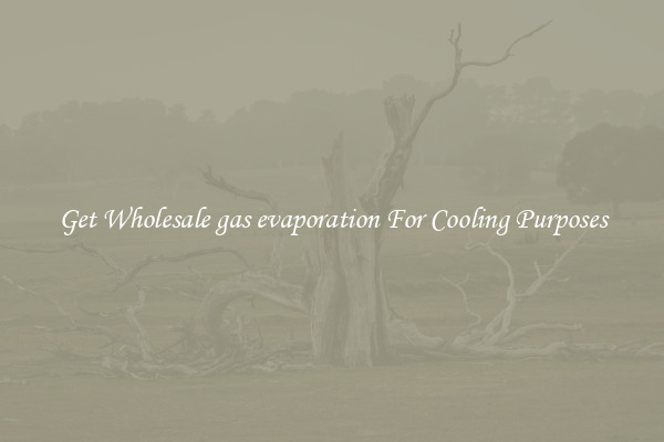 Get Wholesale gas evaporation For Cooling Purposes