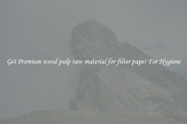Get Premium wood pulp raw material for filter paper For Hygiene